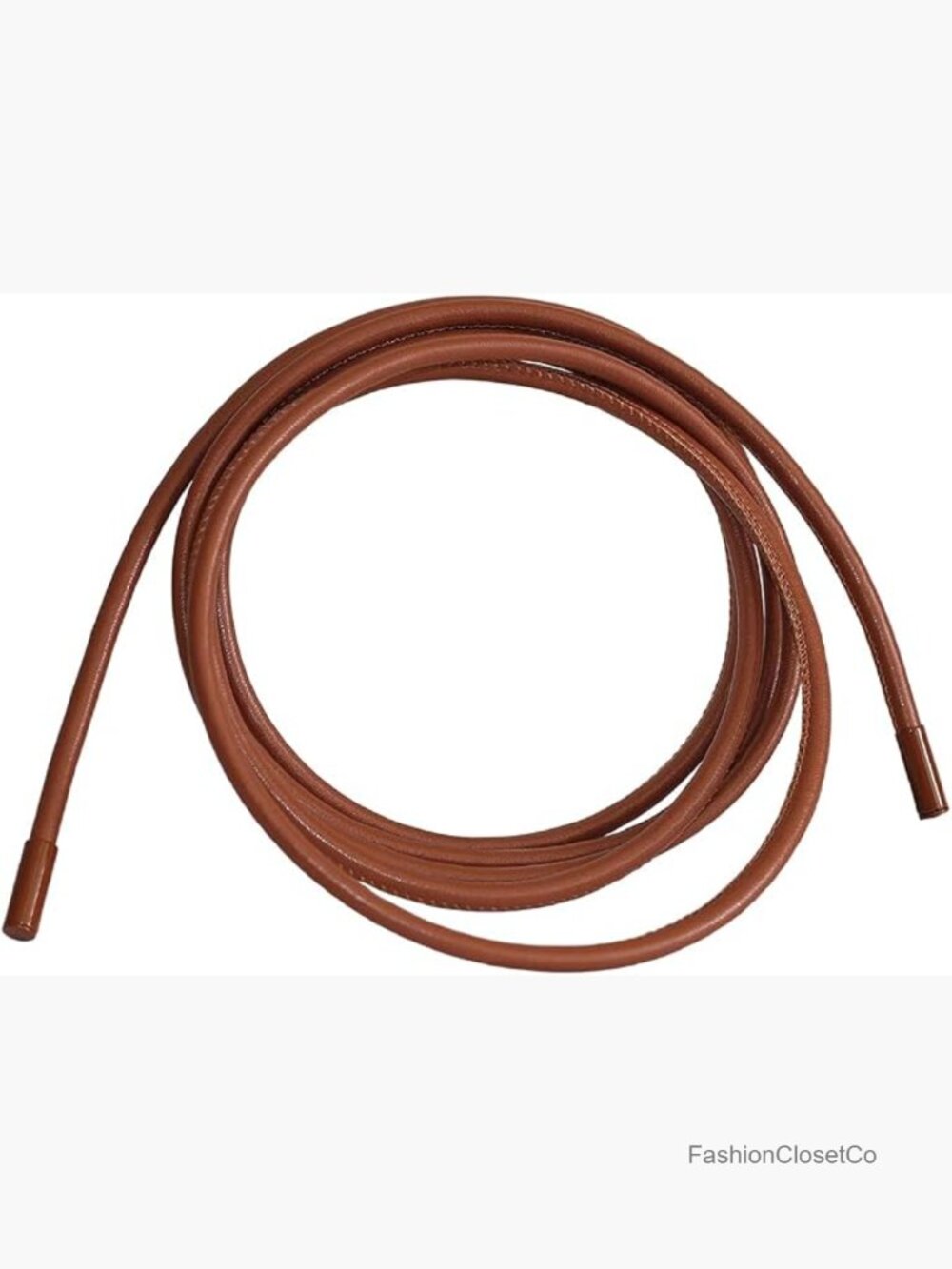 PU Leather Cord String Rope Waist Belt 64 Inch Long Thin Tie Waist Strap